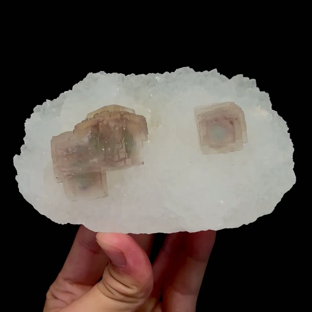 Natural Purple Phantom Fluorite Mineral Specimen,High Quality Specimen,ZHEJIANG,CHINA(120*80*40mm) image