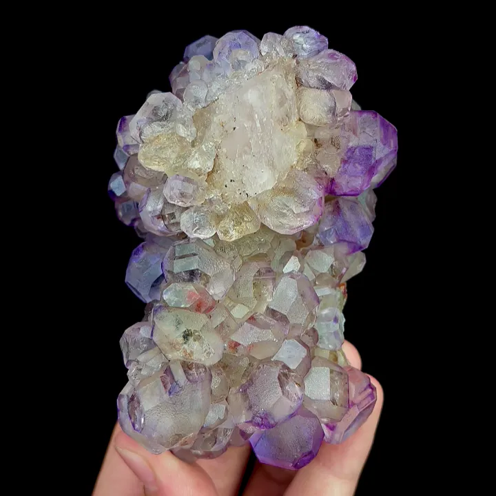 Natural Purple Phantom Fluorite, Mineral Specimen:Huanggangliang,Inner Mongolia (65*105*55MM) image