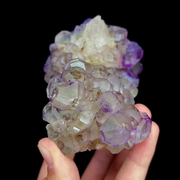 Natural Purple Phantom Fluorite, Mineral Specimen:Huanggangliang,Inner Mongolia (65*105*55MM) - image 4