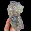 Natural Purple Phantom Fluorite, Mineral Specimen:Huanggangliang,Inner Mongolia (65*105*55MM) - image 3