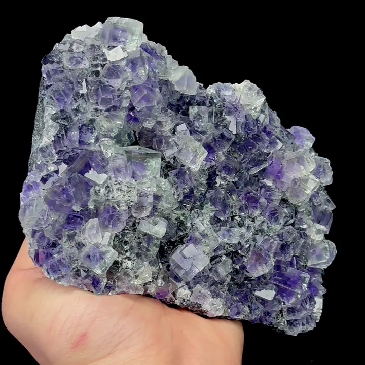 Natural Purple Phantom Fluorite, Mineral Specimen:Inner Mongolia,China (140*100*45MM) image