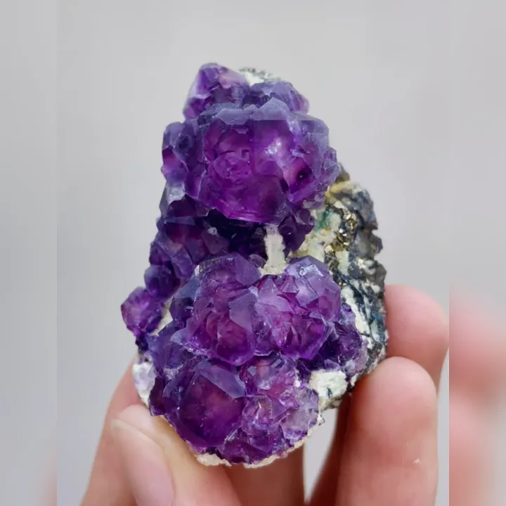 Natural Purple Phantom Fluorite, Mineral Specimen:Leipingkuang,Chenzhou (35*55*25MM) - image 5