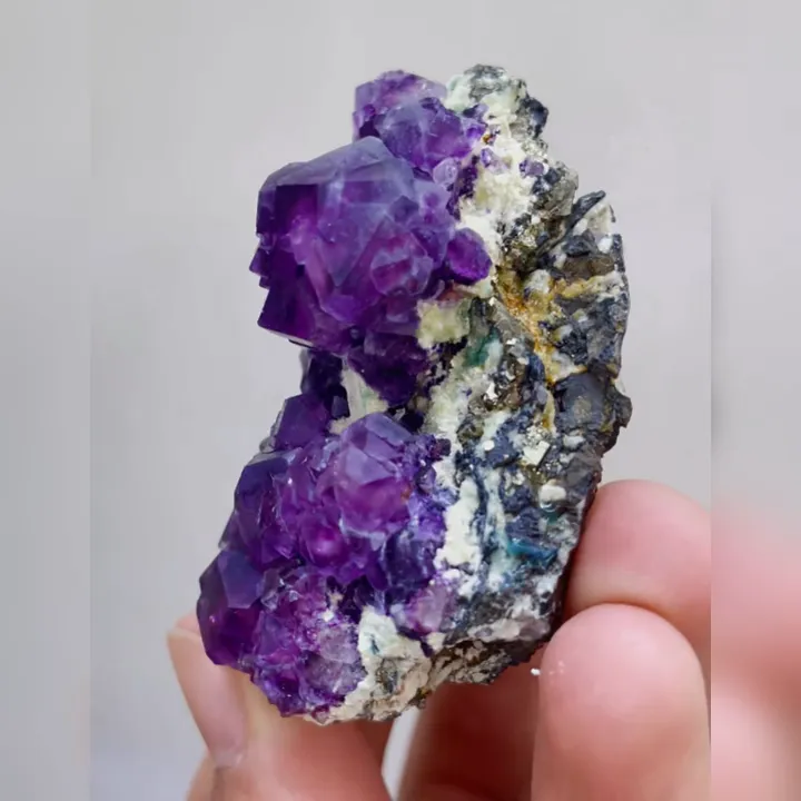 Natural Purple Phantom Fluorite, Mineral Specimen:Leipingkuang,Chenzhou (35*55*25MM) - image 4