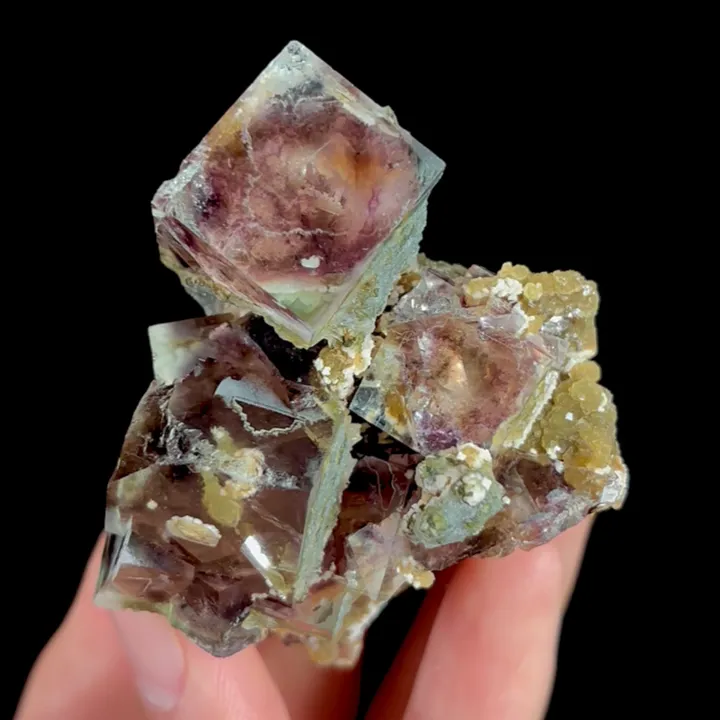 Natural Purple Phantom Fluorite, Mineral Specimen:Xianghualing,Hunan (65*50*35MM) - image 5