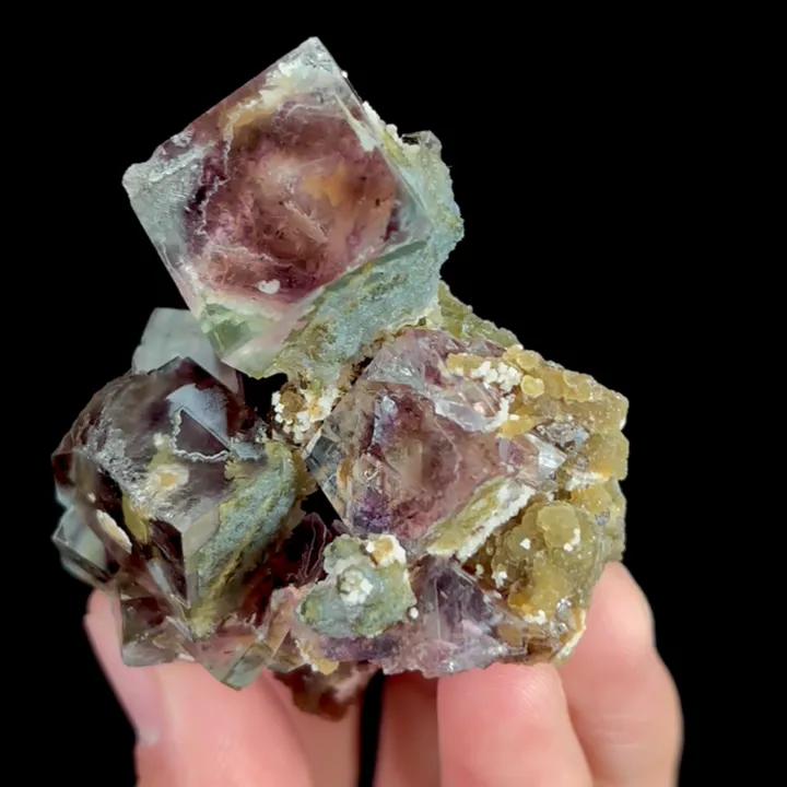 Natural Purple Phantom Fluorite, Mineral Specimen:Xianghualing,Hunan (65*50*35MM) image