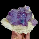 Natural Purple Phantom Fluorite, Mineral  Specimen:Yaogangxian,Hunan (120*100*40MM) - image 1