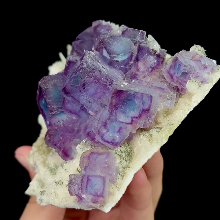 Natural Purple Phantom Fluorite, Mineral  Specimen:Yaogangxian,Hunan (120*100*40MM) - image 2