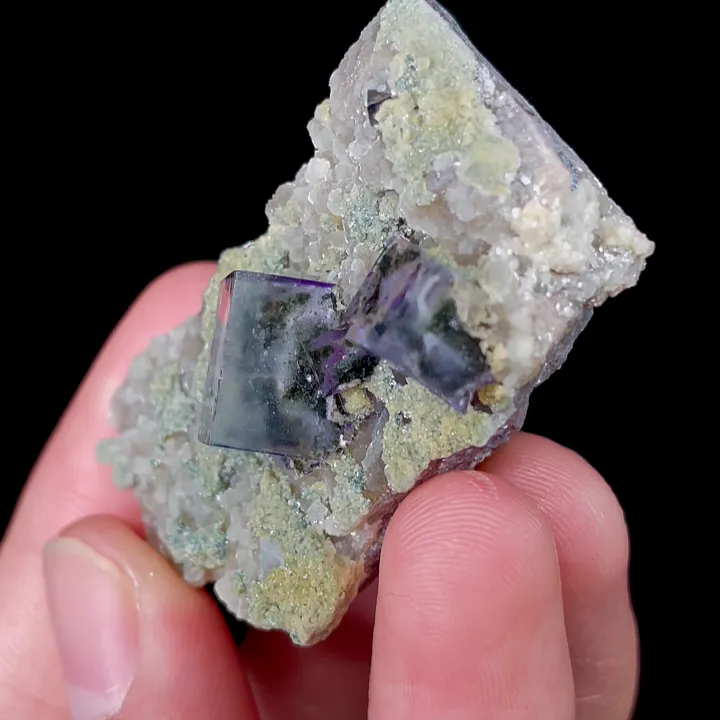Natural Purple Phantom Fluorite, Mineral Specimen:Yaogangxian,Hunan (25*45*15MM) - image 3
