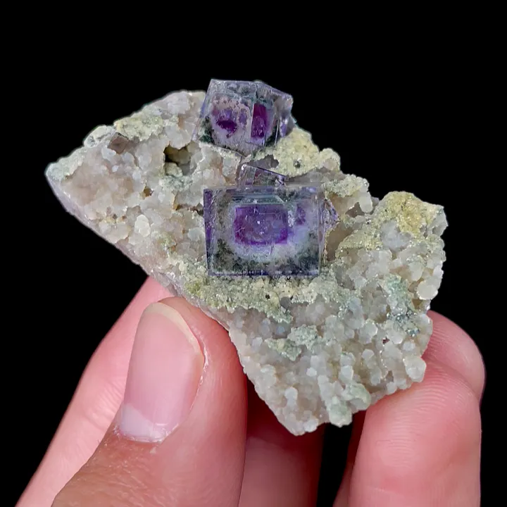Natural Purple Phantom Fluorite, Mineral Specimen:Yaogangxian,Hunan (25*45*15MM) image