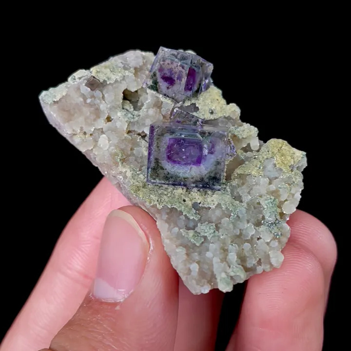 Natural Purple Phantom Fluorite, Mineral Specimen:Yaogangxian,Hunan (25*45*15MM) - image 4