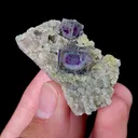Natural Purple Phantom Fluorite, Mineral Specimen:Yaogangxian,Hunan (25*45*15MM) - image 4