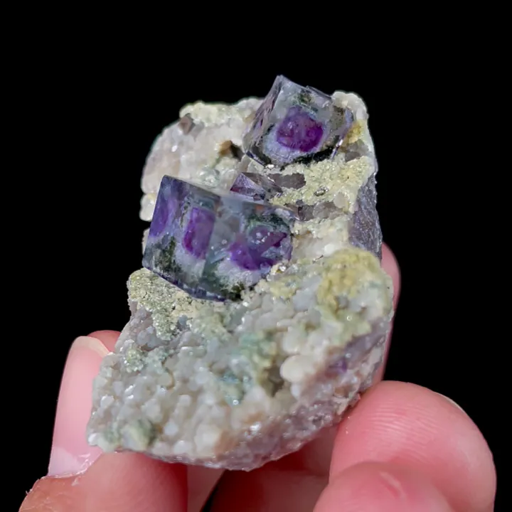 Natural Purple Phantom Fluorite, Mineral Specimen:Yaogangxian,Hunan (25*45*15MM) - image 2