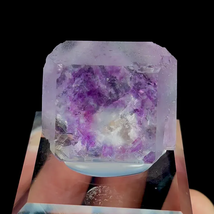 Natural Purple Phantom Fluorite, Mineral Specimen:Yaogangxian,Hunan (30*20*30MM) - image 4