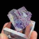 Natural Purple Phantom Fluorite, Mineral Specimen:Yaogangxian,Hunan (30*30*30MM) - image 4