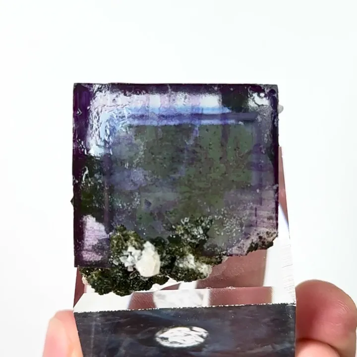 Natural Purple Phantom Fluorite, Mineral Specimen:Yaogangxian,Hunan (35*35*35MM) - image 4