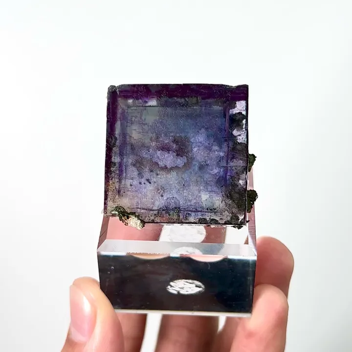 Natural Purple Phantom Fluorite, Mineral Specimen:Yaogangxian,Hunan (35*35*35MM) - image 6
