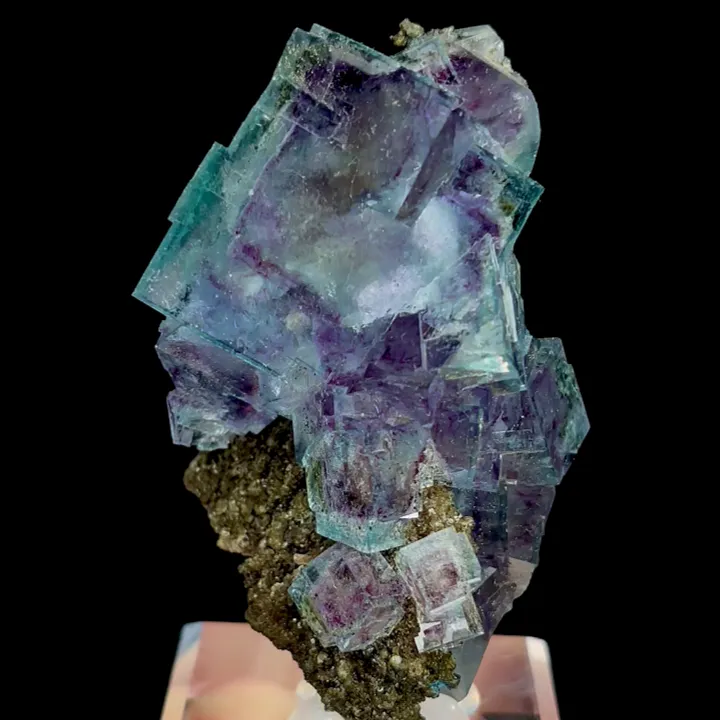 Natural Purple Phantom Fluorite, Mineral Specimen:Yaogangxian,Hunan (40*60*25MM) image