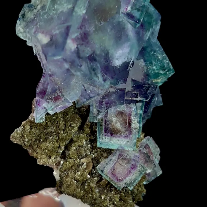 Natural Purple Phantom Fluorite, Mineral Specimen:Yaogangxian,Hunan (40*60*25MM) - image 5
