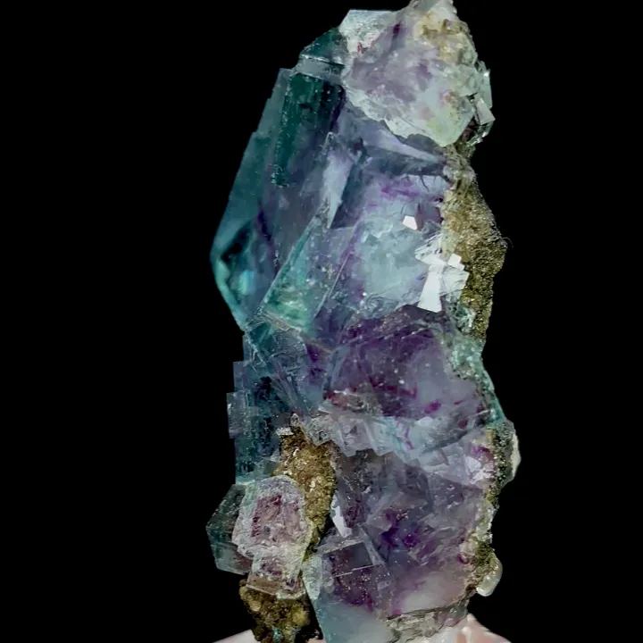 Natural Purple Phantom Fluorite, Mineral Specimen:Yaogangxian,Hunan (40*60*25MM) - image 4