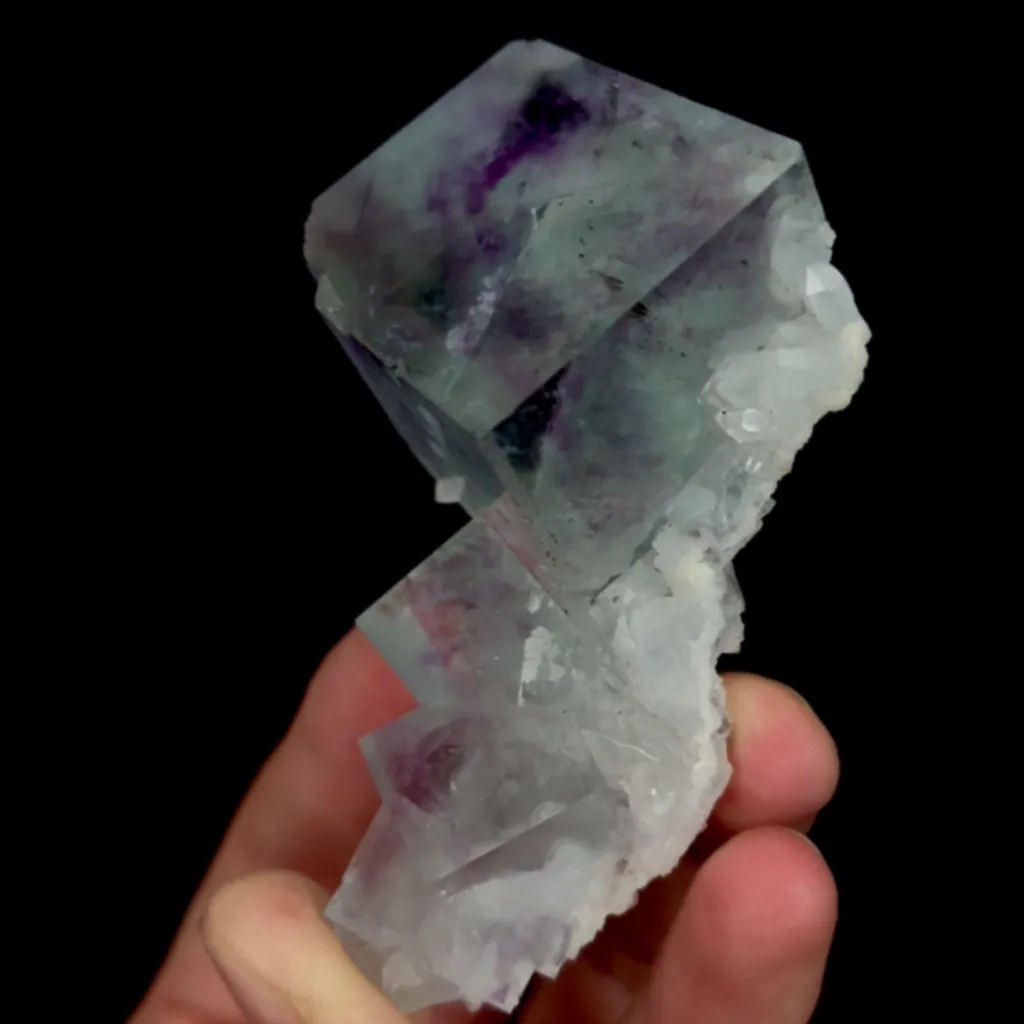 Natural Purple Phantom Fluorite, Mineral Specimen:Yaogangxian,Hunan (45*65*35MM) image