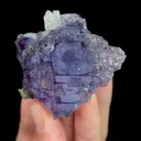 Natural Purple Phantom Fluorite, Mineral Specimen:Yaogangxian,Hunan (50*50*40MM) - image 4