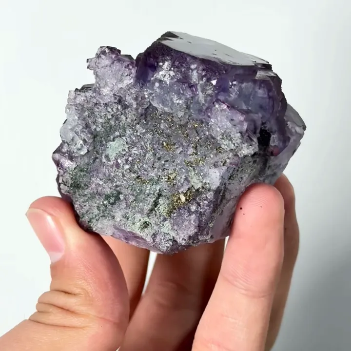 Natural Purple Phantom Fluorite, Mineral Specimen:Yaogangxian,Hunan (50*55*45MM) - image 6