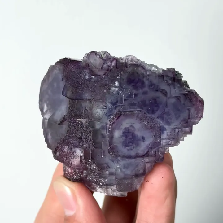 Natural Purple Phantom Fluorite, Mineral Specimen:Yaogangxian,Hunan (50*55*45MM) image