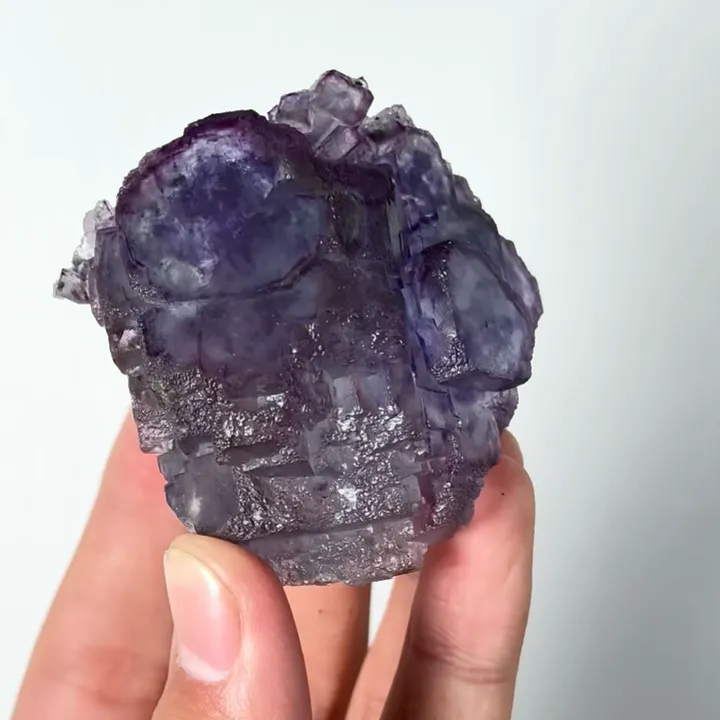 Natural Purple Phantom Fluorite, Mineral Specimen:Yaogangxian,Hunan (50*55*45MM) - image 3