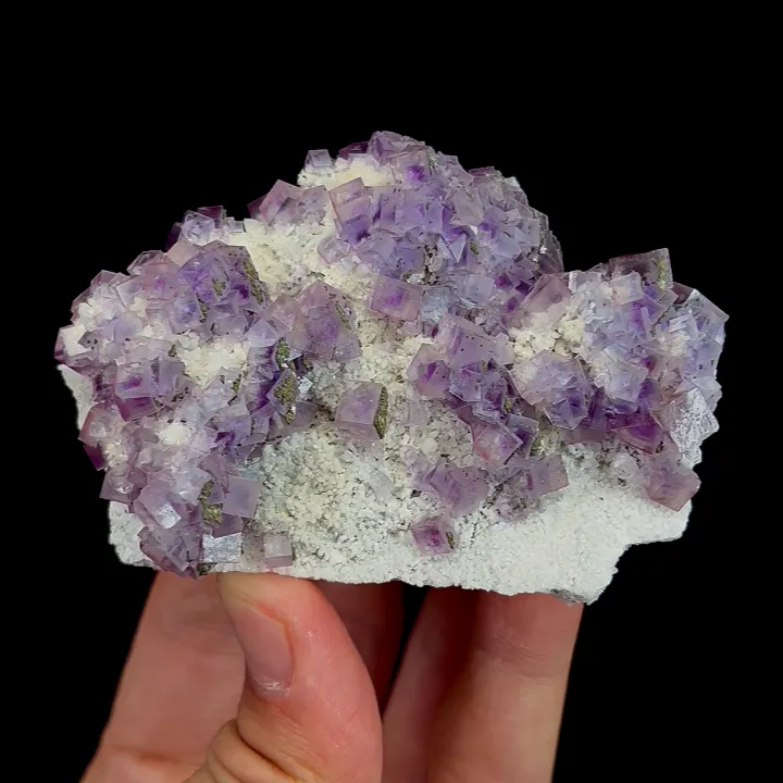 Natural Purple Phantom Fluorite, Mineral Specimen:Yaogangxian,Hunan (80*55*30MM) image