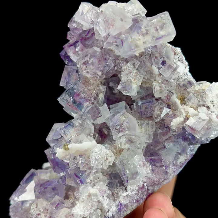 Natural Purple Phantom Fluorite, Mineral Specimen:Yaogangxian,Hunan (90*110*80MM) - image 2