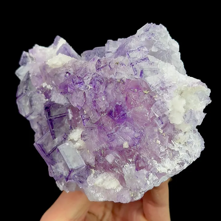 Natural Purple Phantom Fluorite, Mineral Specimen:Zhejiang,China (135*115*55MM) - image 3