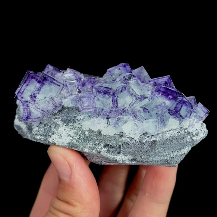 Natural Purple Phantom Fluorite, Mineral Specimen:Zhejiang,China (90*50*35MM) - image 4