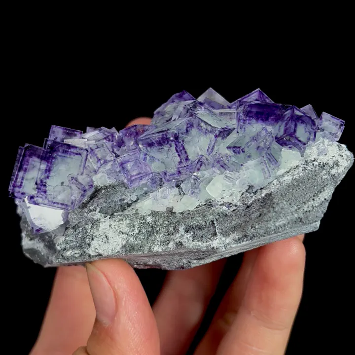 Natural Purple Phantom Fluorite, Mineral Specimen:Zhejiang,China (90*50*35MM) - image 3