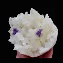 Natural Purple Phantom Fluorite & Quartz Cluster, Mineral Specimen: Shizhuyuan,Chenzhou (90*80*50MM) - image 2