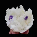Natural Purple Phantom Fluorite & Quartz Cluster, Mineral Specimen: Shizhuyuan,Chenzhou (90*80*50MM) - image 1