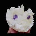 Natural Purple Phantom Fluorite & Quartz Cluster, Mineral Specimen: Shizhuyuan,Chenzhou (90*80*50MM) - image 3