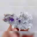 Natural Purple Phantom Fluorite & Quartz Cluster, Mineral Specimen: Yaogangxian,Hunan (90*55*35mm) - image 3