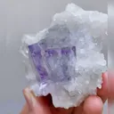Natural Purple Phantom Fluorite & Quartz, Mineral Specimen: Zhejiang,China 70*60*40MM - image 3