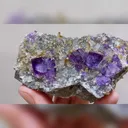 Natural Purple Phantom Fluorite & Quartz, Mineral Specimen:Yaogangxian,Hunan (90*50*30mm) - image 4