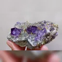 Natural Purple Phantom Fluorite & Quartz, Mineral Specimen:Yaogangxian,Hunan (90*50*30mm) - image 3