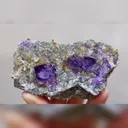Natural Purple Phantom Fluorite & Quartz, Mineral Specimen:Yaogangxian,Hunan (90*50*30mm) - image 1