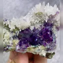 Natural Purple Phantom Fluorite & Quartz & Pyrite, Mineral Specimen: Yindu,Inner Mongolia (65*55*35mm) - image 4