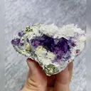 Natural Purple Phantom Fluorite & Quartz & Pyrite, Mineral Specimen: Yindu,Inner Mongolia (65*55*35mm) - image 2