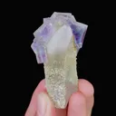 Natural Purple Phantom Fluorite & Quartz,Mineral Specimen:Yaogangxian,Hunan (30*60*25MM) - image 1