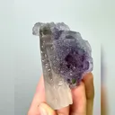 Natural Purple Phantom Fluorite & Quartz,Mineral Specimen:Yaogangxian,Hunan (40*75*40MM) - image 3