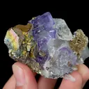 Natural Purple Phantom Fluorite with Arsenopyrite and Quartz, Mineral Specimen: Yaogangxian,Hunan (50*45*40MM) - image 4