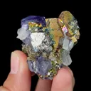 Natural Purple Phantom Fluorite with Arsenopyrite and Quartz, Mineral Specimen: Yaogangxian,Hunan (50*45*40MM) - image 2