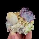 Natural Purple Phantom Fluorite with Dolomite and Calcite,Mineral Specimen:Yaogangxian,Hunan (60*50*35MM) - image 5