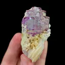 Natural Purple Phantom Fluorite with Dolomite and Calcite,Mineral Specimen:Yaogangxian,Hunan (60*50*35MM) - image 4
