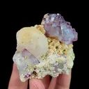 Natural Purple Phantom Fluorite with Dolomite and Calcite,Mineral Specimen:Yaogangxian,Hunan (60*50*35MM) - image 3